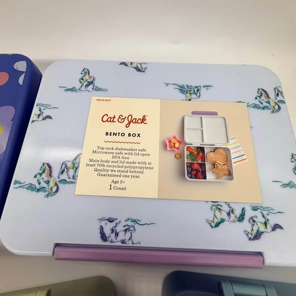 NEW Cat & Jack Kids Bento Lunch Box Compartment Container